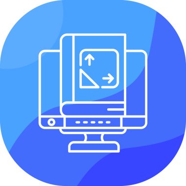 Bir bilgisayarın vektör illüstrasyonu