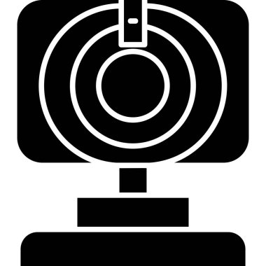 CCTV kamera simgesi, vektör illüstrasyonu