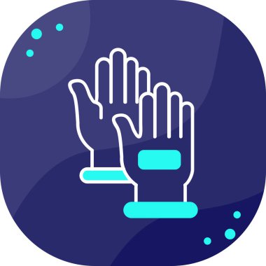 Bir parmak izi ikonu vektör tasarımını tutan el