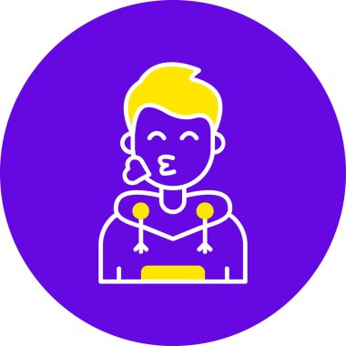 Çelenkli bir kadının vektör çizimi