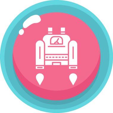 Benzin istasyonu. Basit resimleme