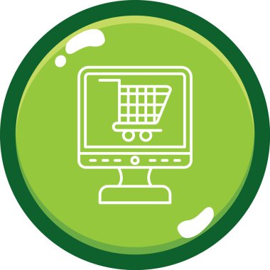 Bilgisayarlı alışveriş arabası.