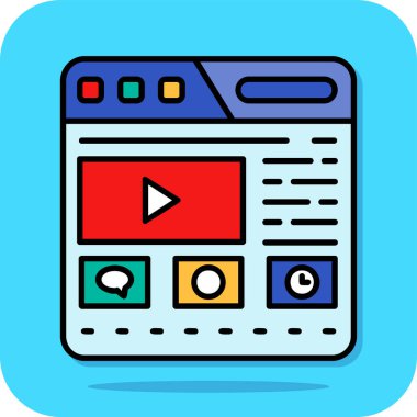 video simgesi, vektör illüstrasyonu