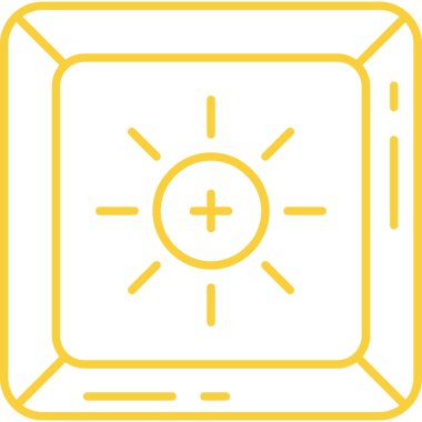 Güneş enerjisi ikonu. Beyaz arkaplanda izole edilmiş web tasarımı için ana güneş enerjisi vektör simgesi