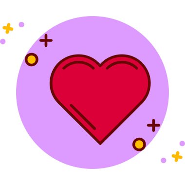 aşk modern simgesi, vektör illüstrasyonu