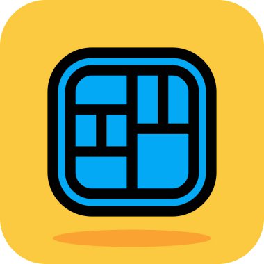 Sarı bir simgenin vektör illüstrasyonu