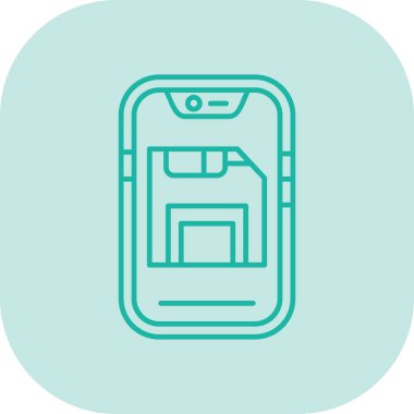 Akıllı telefon simgesi, vektör illüstrasyon tasarımı