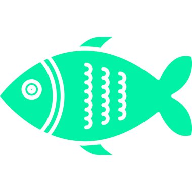 balık simgesi vektör illüstrasyonu