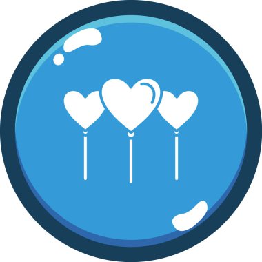 Mavi kurdeleli bir kalbin vektör çizimi