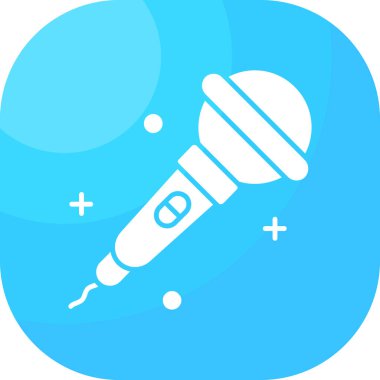 Mikrofon simgesinin vektör illüstrasyonu