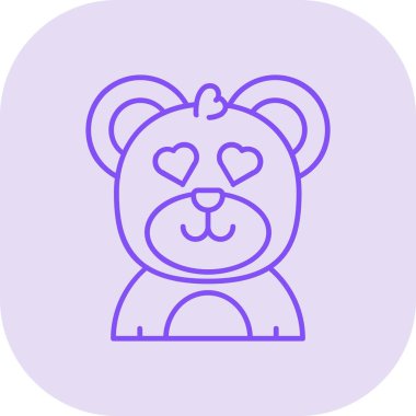 Ayı. Web simgesi basit illüstrasyon