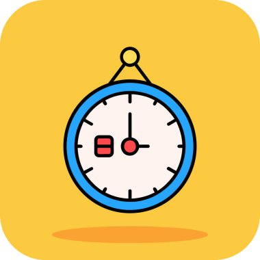 saat vektörü düz simgesi