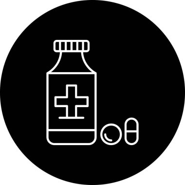 İlaç simgesinin vektör illüstrasyonu