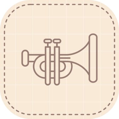 Trompet simgesi işaret vektör çizimi