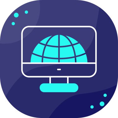 Küresel bir dizüstü bilgisayarın vektör çizimi