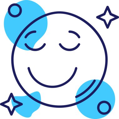 Şirin bir gülümseme simgesinin vektör çizimi