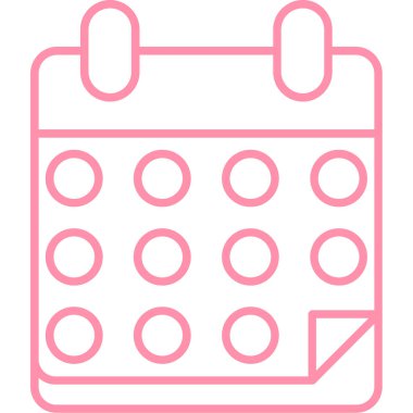 Takvim. Web simgesi basit illüstrasyon