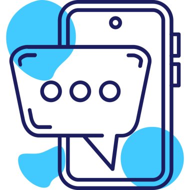 Cep telefonu simgesi, vektör illüstrasyonu