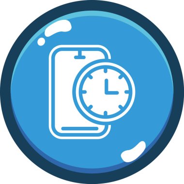 Çemberdeki bir zaman simgesinin vektör çizimi