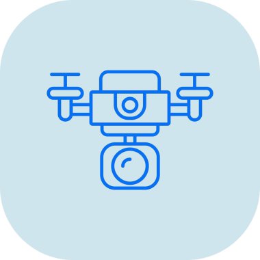 Drone kamera simgesi vektör illüstrasyonu