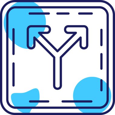 Mavi bir okun vektör illüstrasyonu