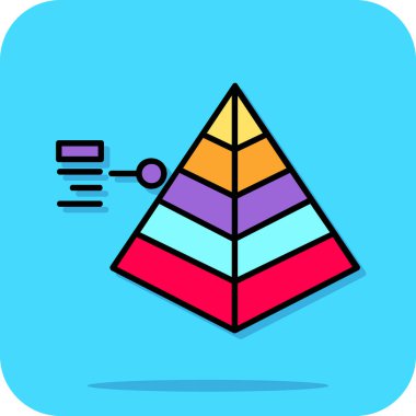 piramit simgesi vektör çizimi