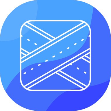 Mavi ve beyaz bir ikonun vektör illüstrasyonu