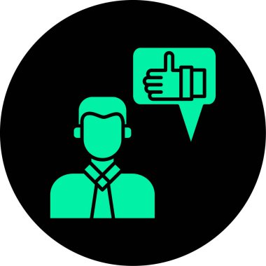 başparmak yukarı simgesi, vektör illüstrasyonu