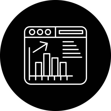 Veri Analytics simgesi, vektör çizim