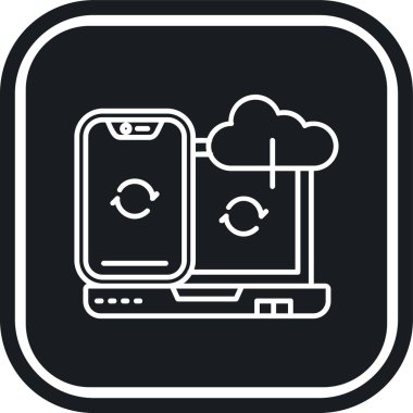 Bulut simgesinin vektör illüstrasyonu