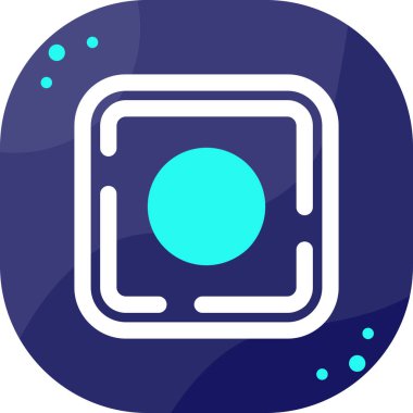 Mavi düğme simgesinin vektör illüstrasyonu