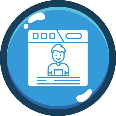 Yazıcı. Web simgesi basit illüstrasyon