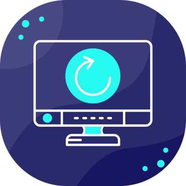 Bilgisayar. Web simgesi basit illüstrasyon