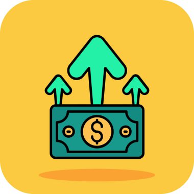 Dolar işareti vektör simgesi