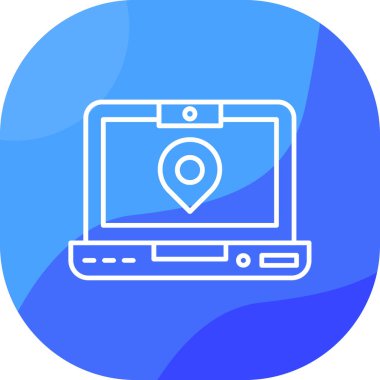 harita simgesi vektör illüstrasyonu