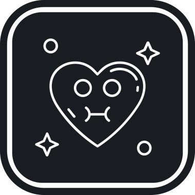 Aşk. Web simgesi basit tasarım