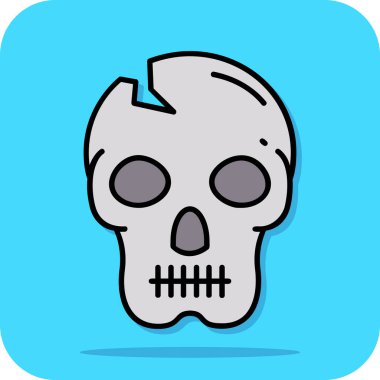 Kurukafa simgesi vektör illüstrasyonu