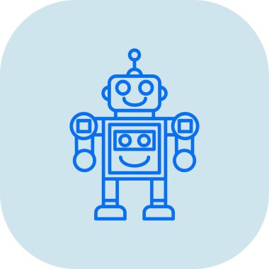 robot. Web simgesi basit illüstrasyon