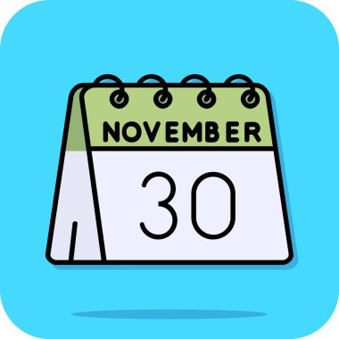 Kasım 'ın 23' ü ile takvim. vektör illüstrasyonu