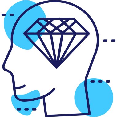 Elmas simgesinin vektör illüstrasyonu