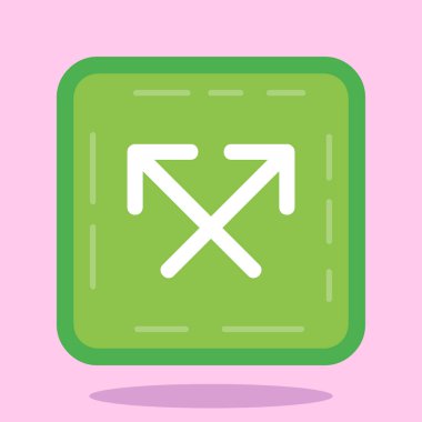 Gölge simgesi ve mobil uygulama sabitleme okları olan düz