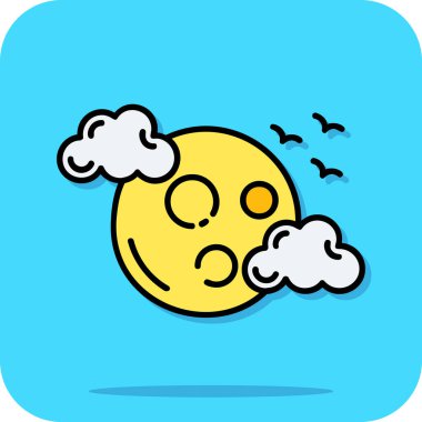 Bulutlardaki sevimli çizgi film ayı