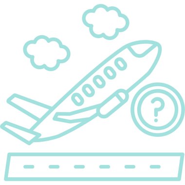 düzlem simgesi, vektör illüstrasyonu