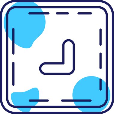 Mavi çizgi konum haritası simgesi beyaz arkaplanda izole edildi. vektör