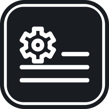 Kişisel ve ticari kullanım için vektör ayarı simgesi.