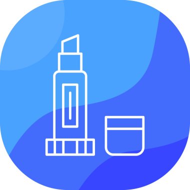 Güzellik kozmetik makyaj simgesi düz stil