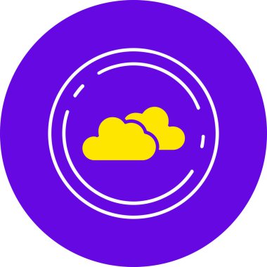 Bulut simgesi vektör illüstrasyonu