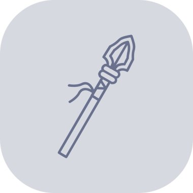 bahçe küreği çizgi gradyan biçim simgesi tasarımı