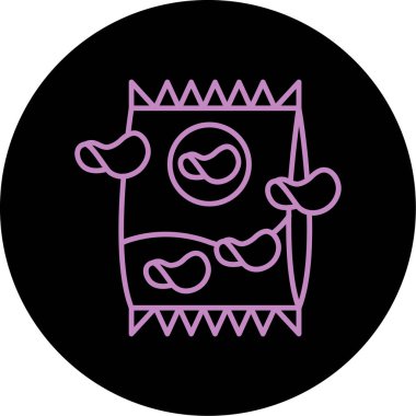 Tatlı cadılar bayramı simgesinin vektör çizimi