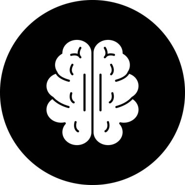 beyin ikonu vektör illüstrasyonu